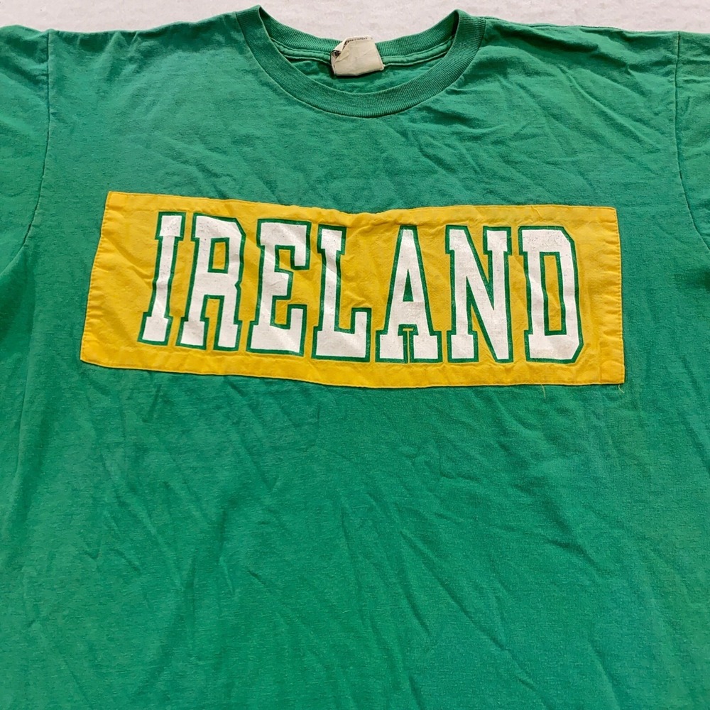 vintage 90s IRELAND WORLD CUP SPORTS T-Shirt‎ LARGE soft soccer